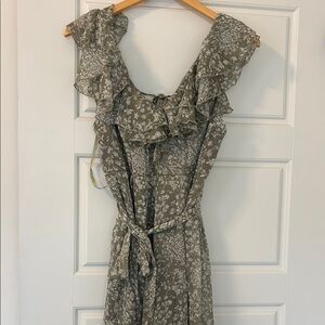 Floral Ruffle Green Jumpsuit